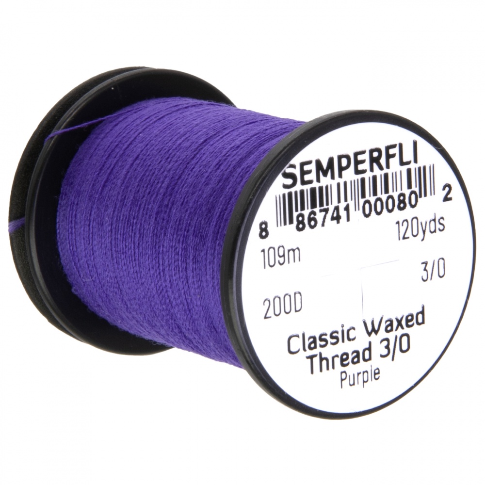 Semperfli Classic Waxed Thread 3/0 120 Yards Purple